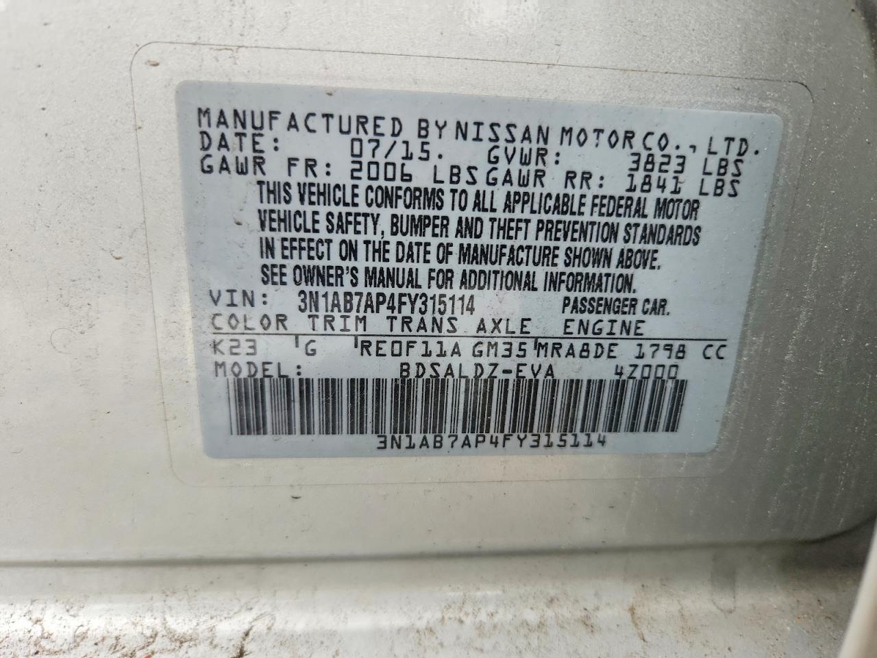 Nissan Sentra Sv