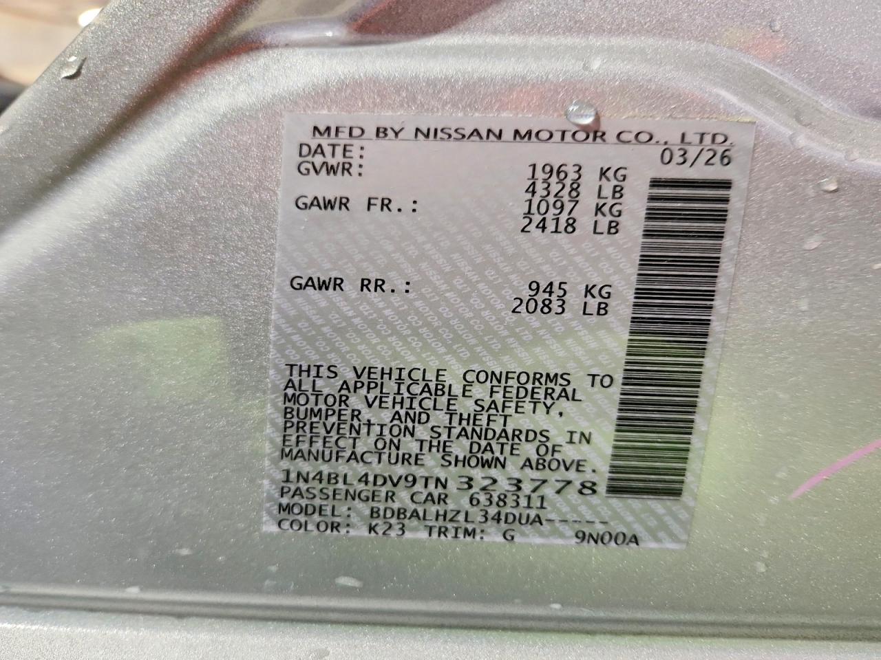 Nissan Altima Sv