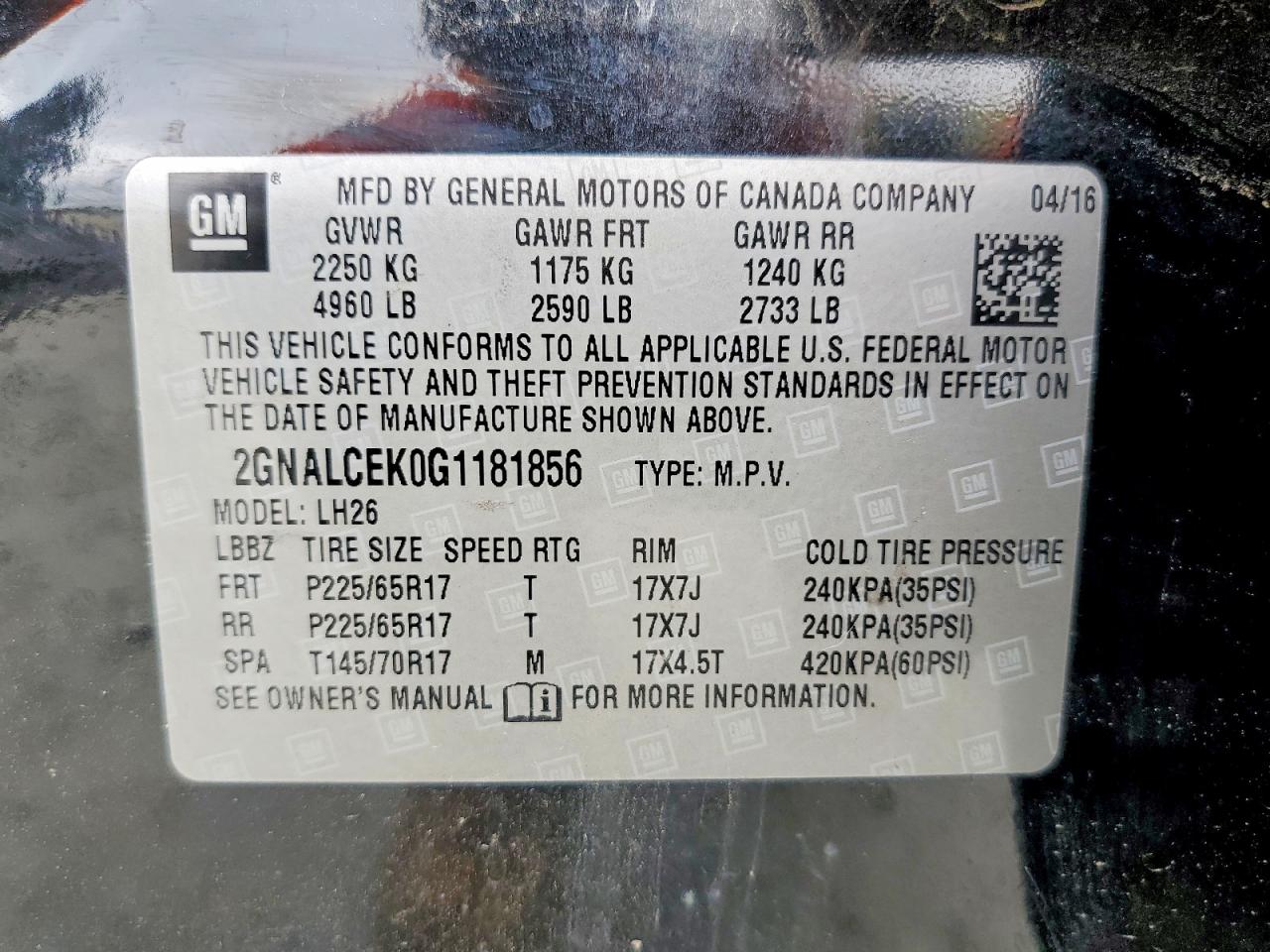 Chevrolet Equinox Lt