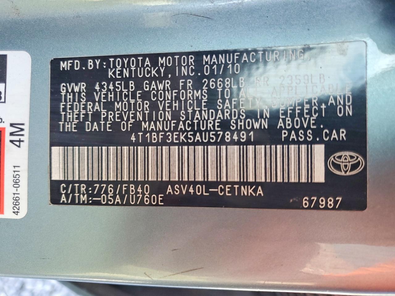 Toyota Camry Le