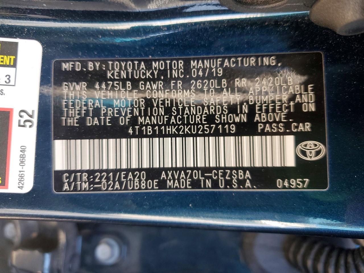 Toyota Camry Se