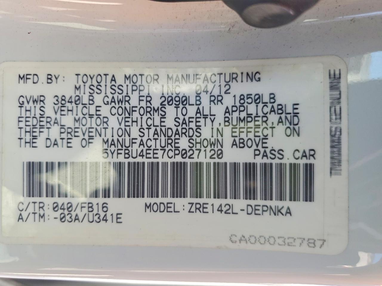 Toyota Corolla Le