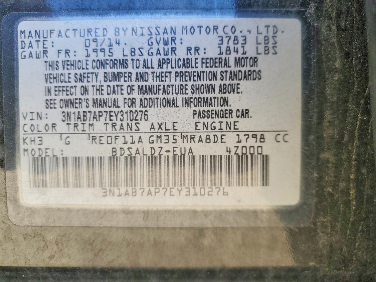 Nissan Sentra Sv