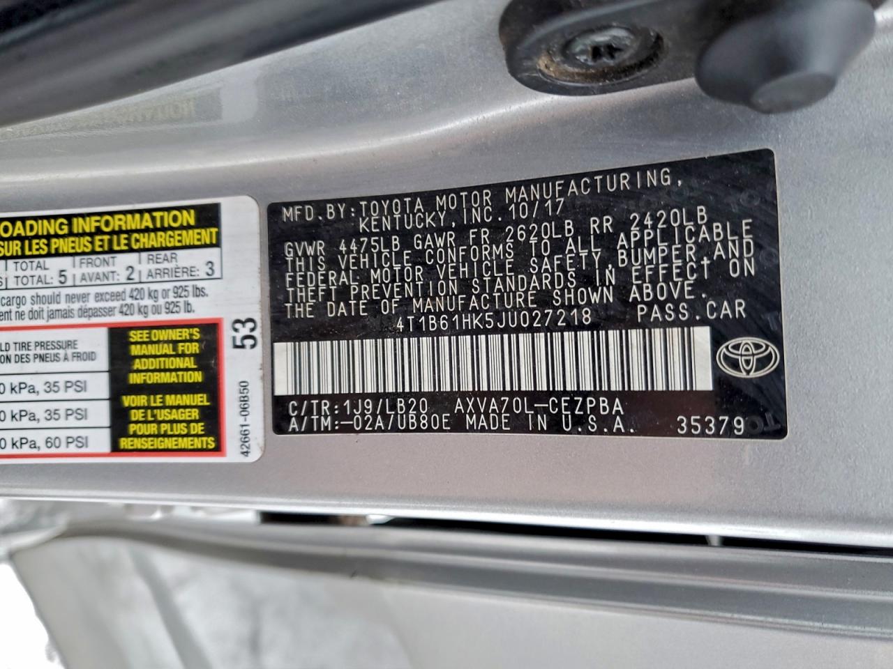 Toyota Camry Xse