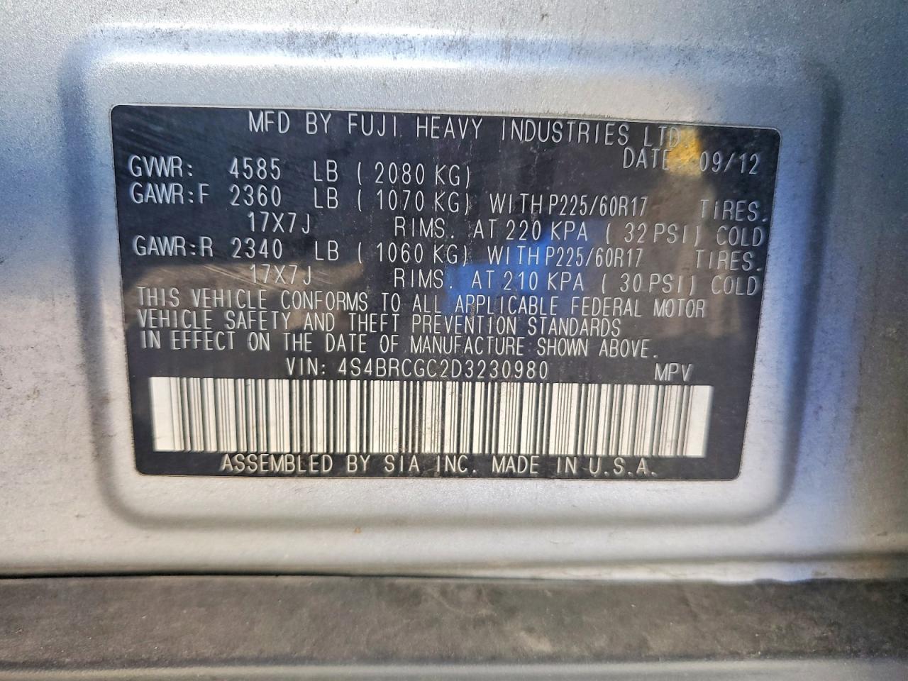 Subaru Outback 2.5i Premium
