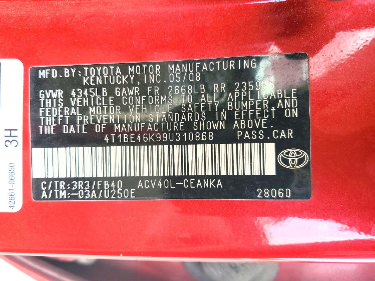 Toyota Camry Le