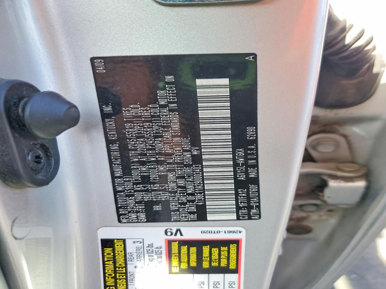 Toyota Venza Awd 4cyl