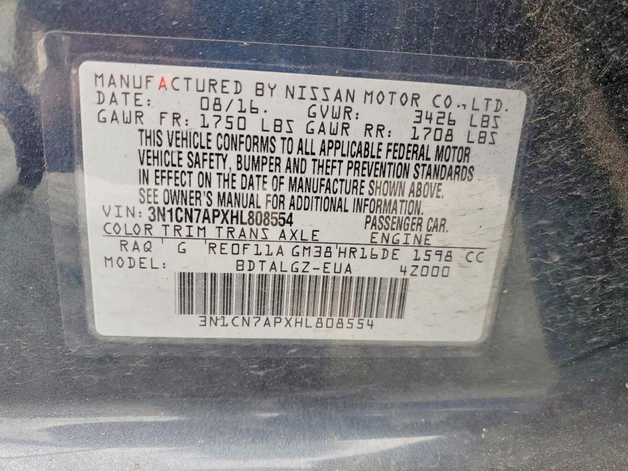 Nissan Versa 1.6 Sl