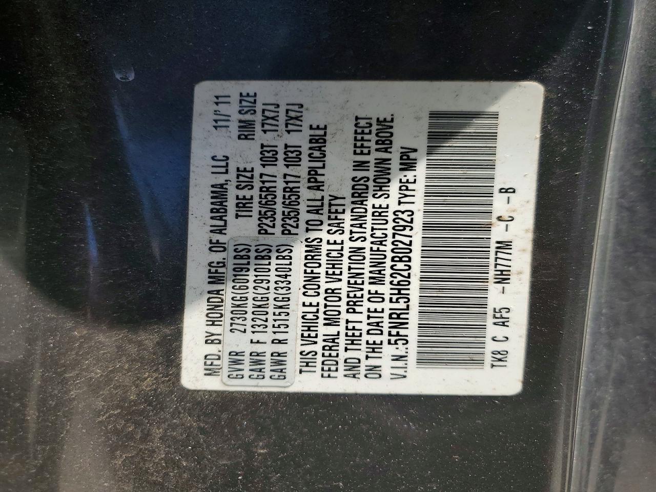 Honda Odyssey Exl