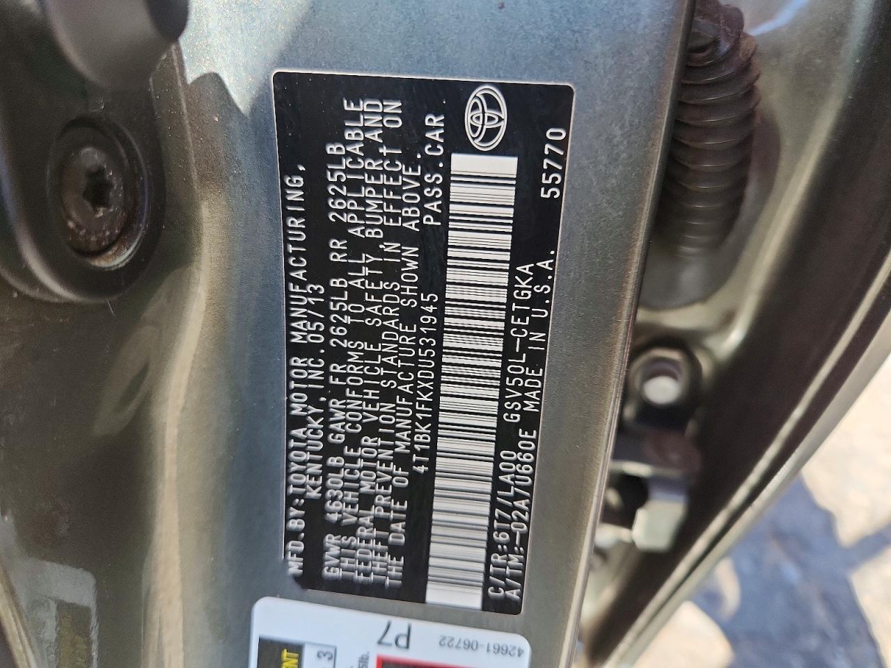 Toyota Camry Xle V6
