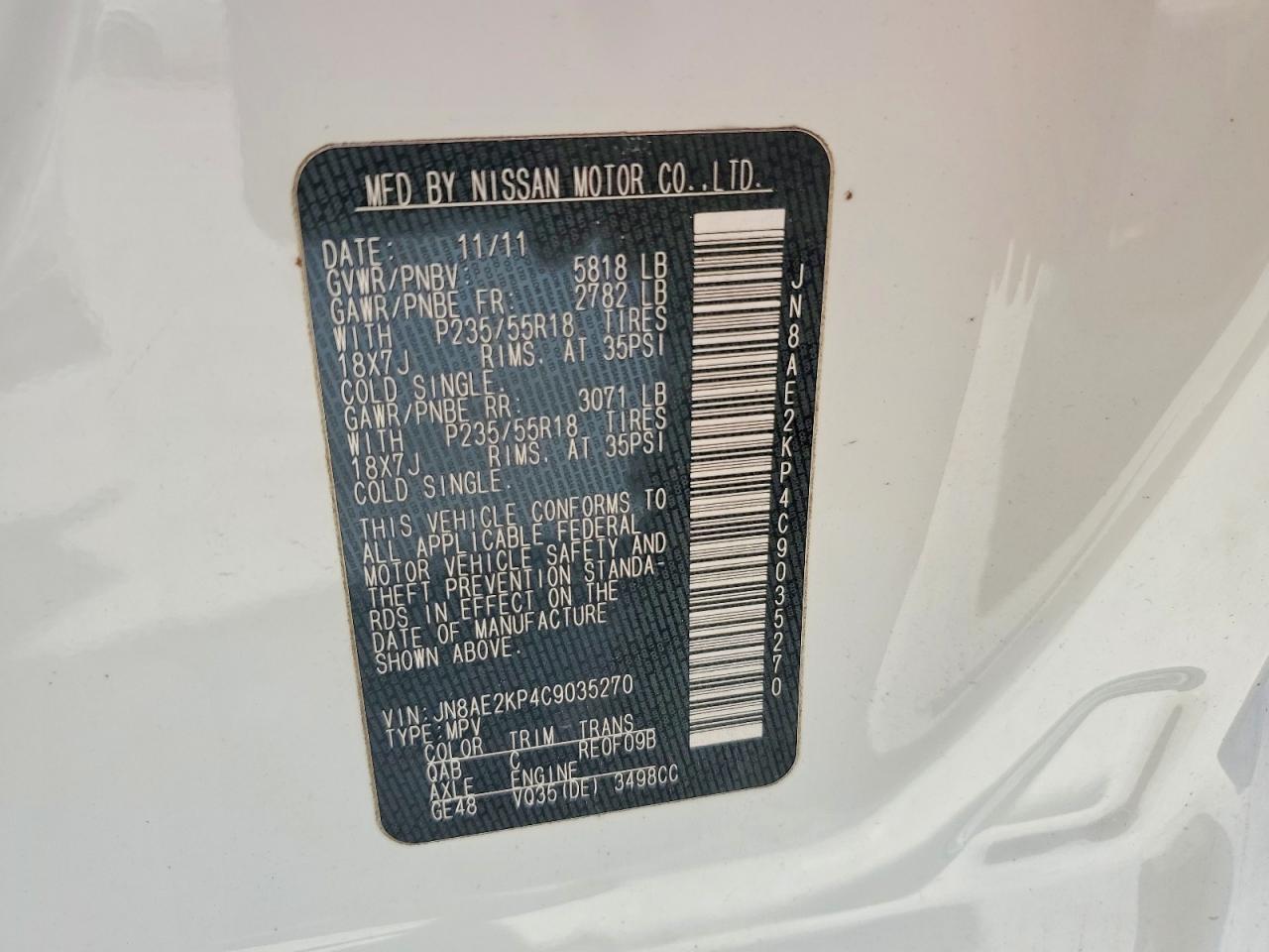 Nissan Quest 3.5 3.5 S