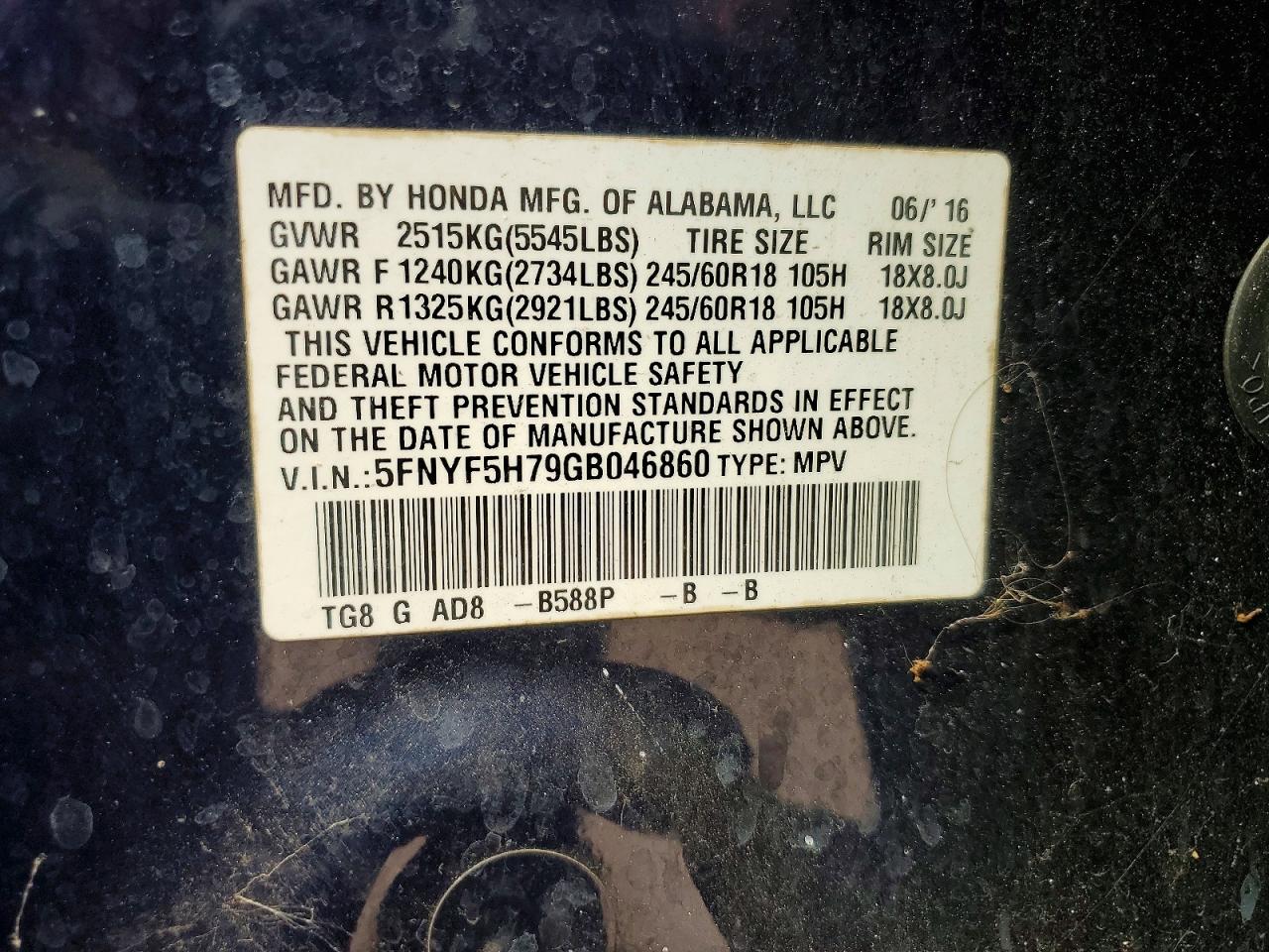 Honda Pilot Exln