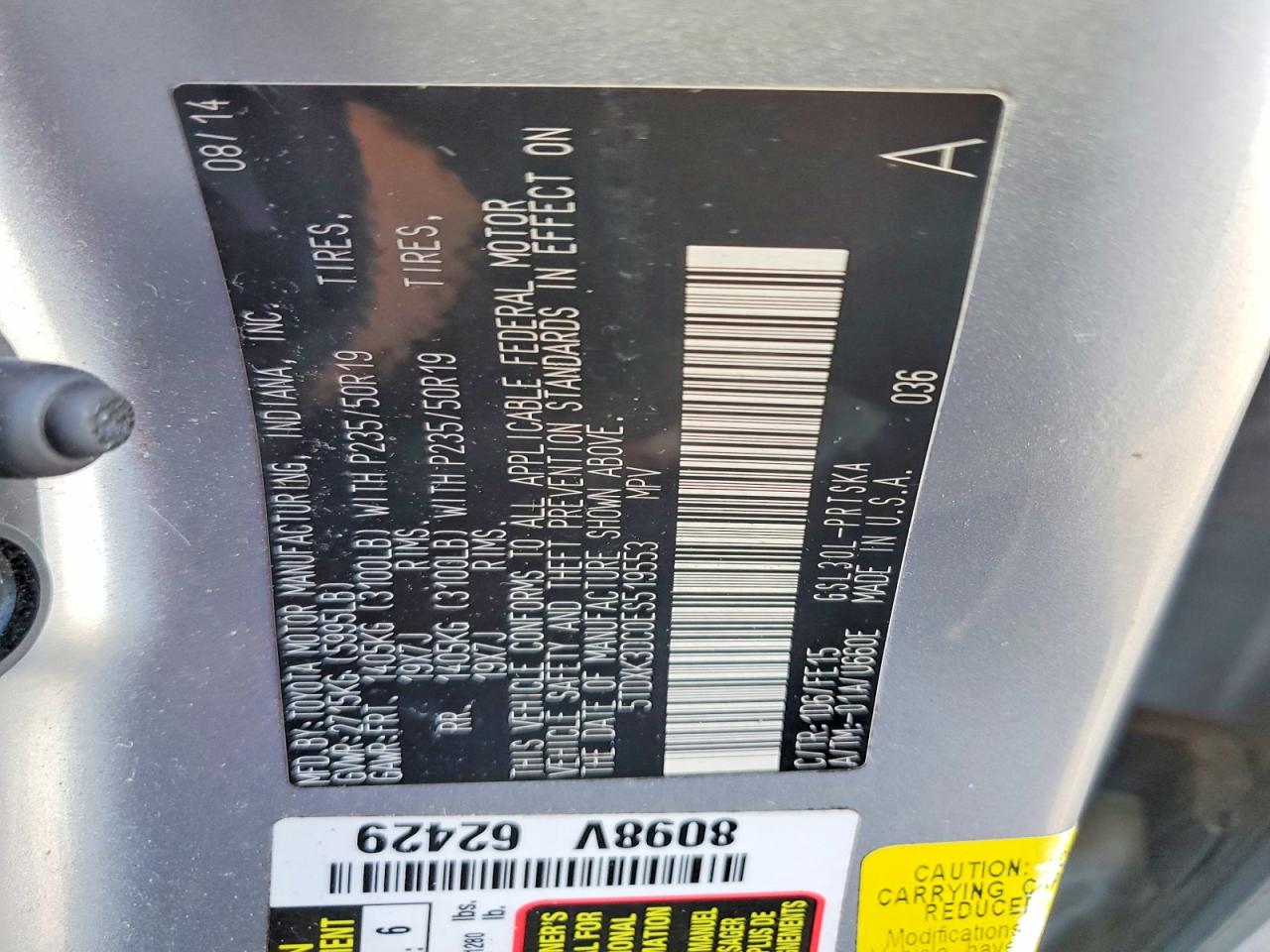 Toyota Sienna Se 8-passenger
