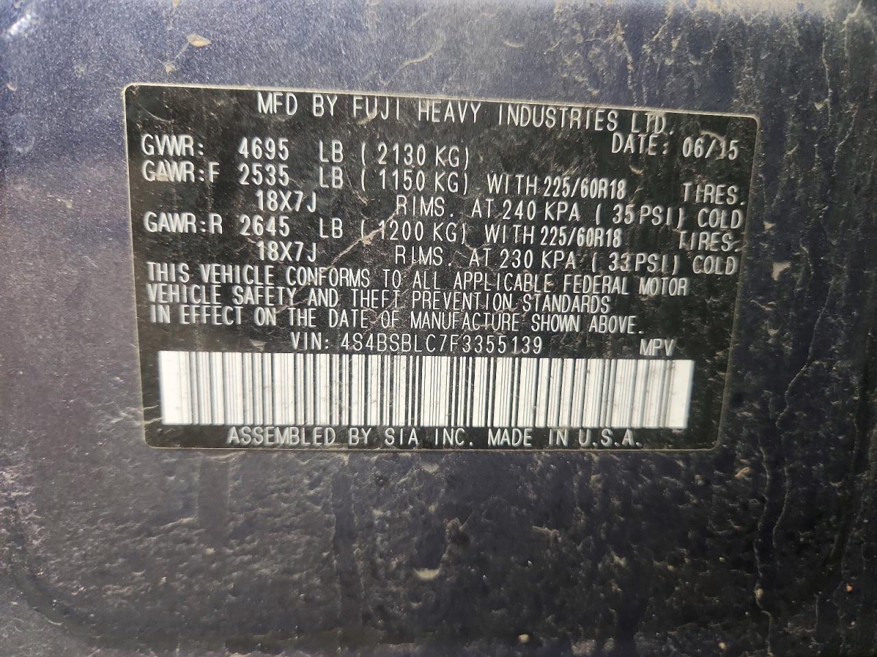 Subaru Outback 2.5i Limited