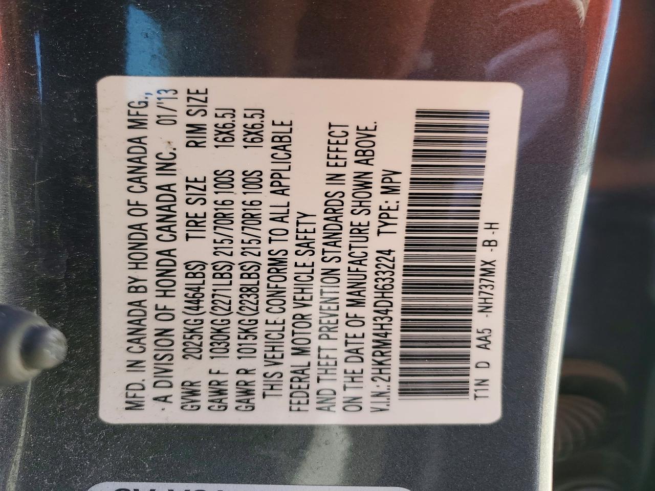 Honda Crv Lx
