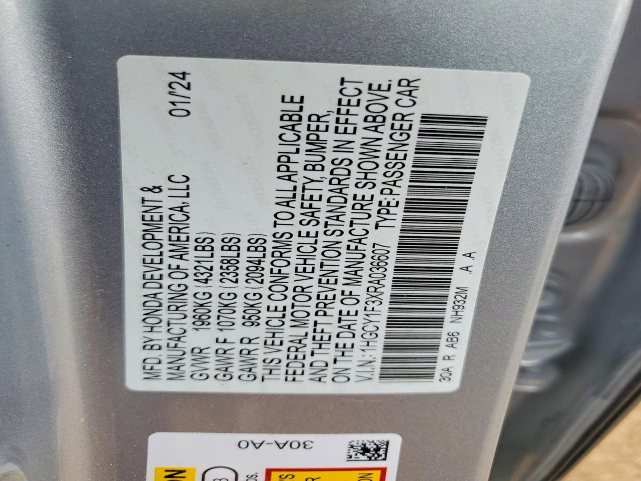 Honda Accord Ex