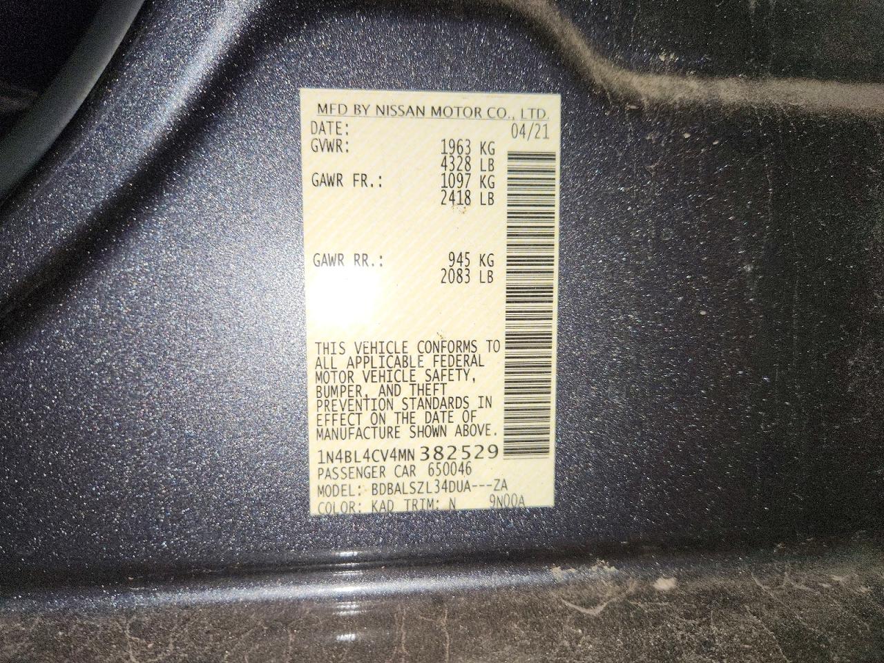Nissan Altima 2.5 Sr