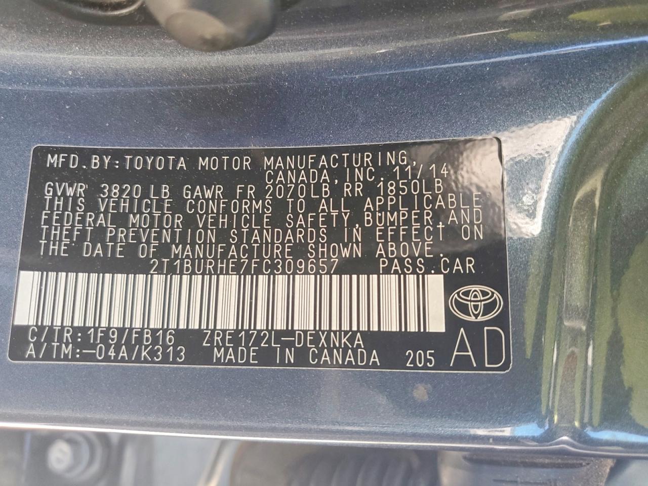Toyota Corolla Le Plus