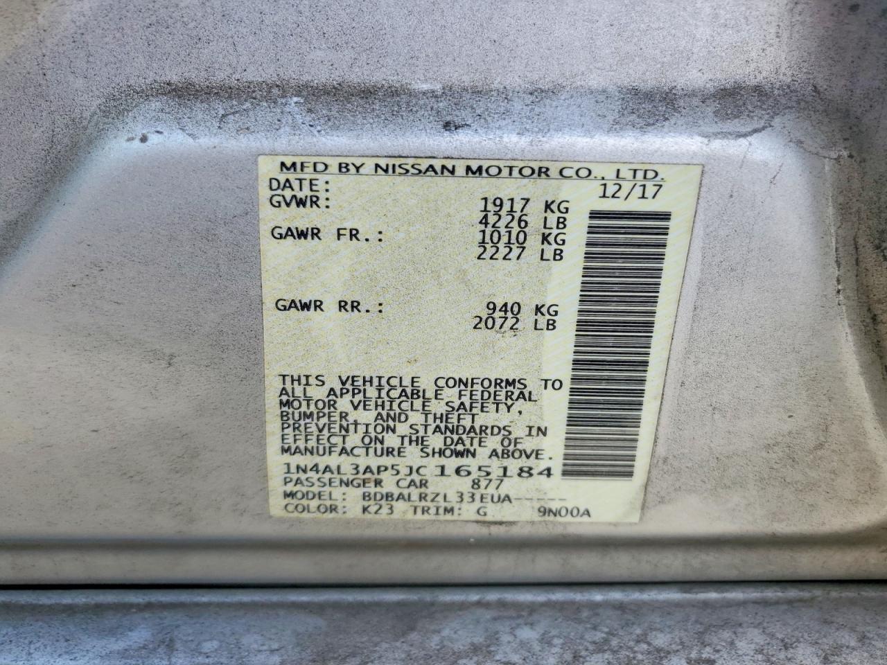 Nissan Altima 2.5 Sl