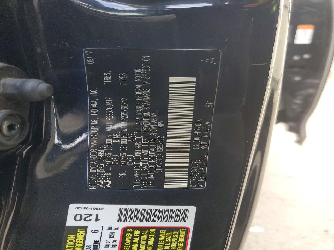 Toyota Sienna Xle Premium 8-passenger