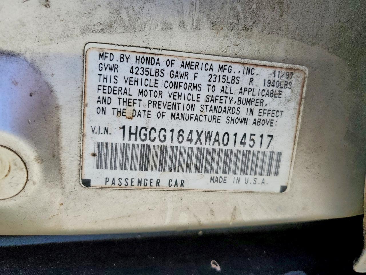 Honda Accord Lx
