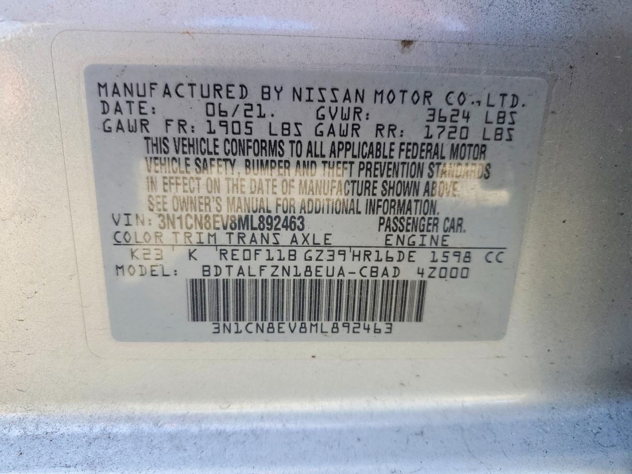 Nissan Versa Sv