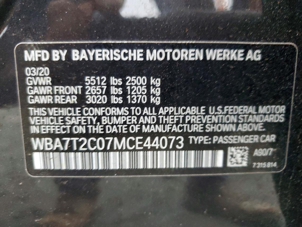 BMW 7 Series I Automatic