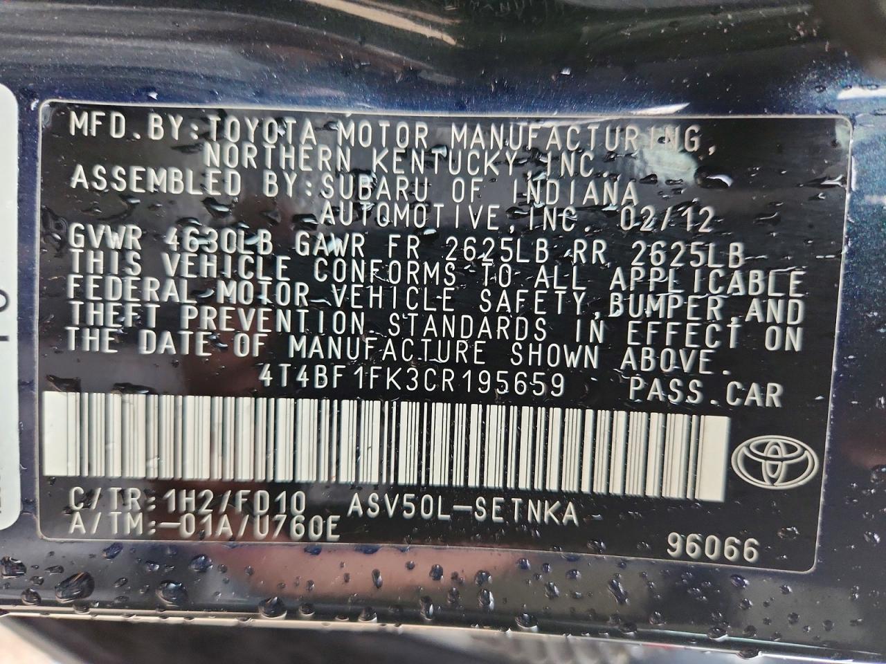 Toyota Camry Le