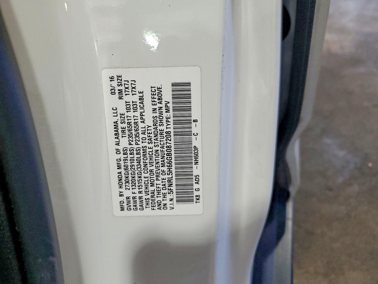 Honda Odyssey Exl