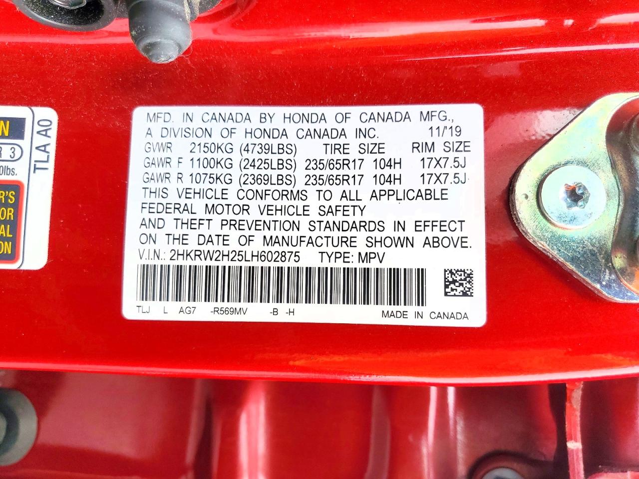 Honda Crv Lx