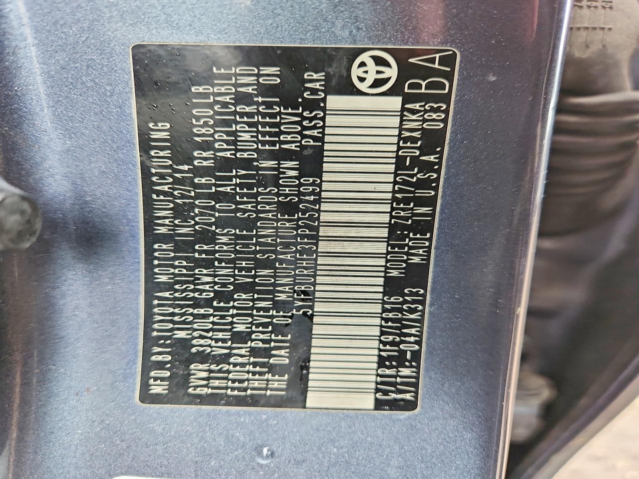 Toyota Corolla Le
