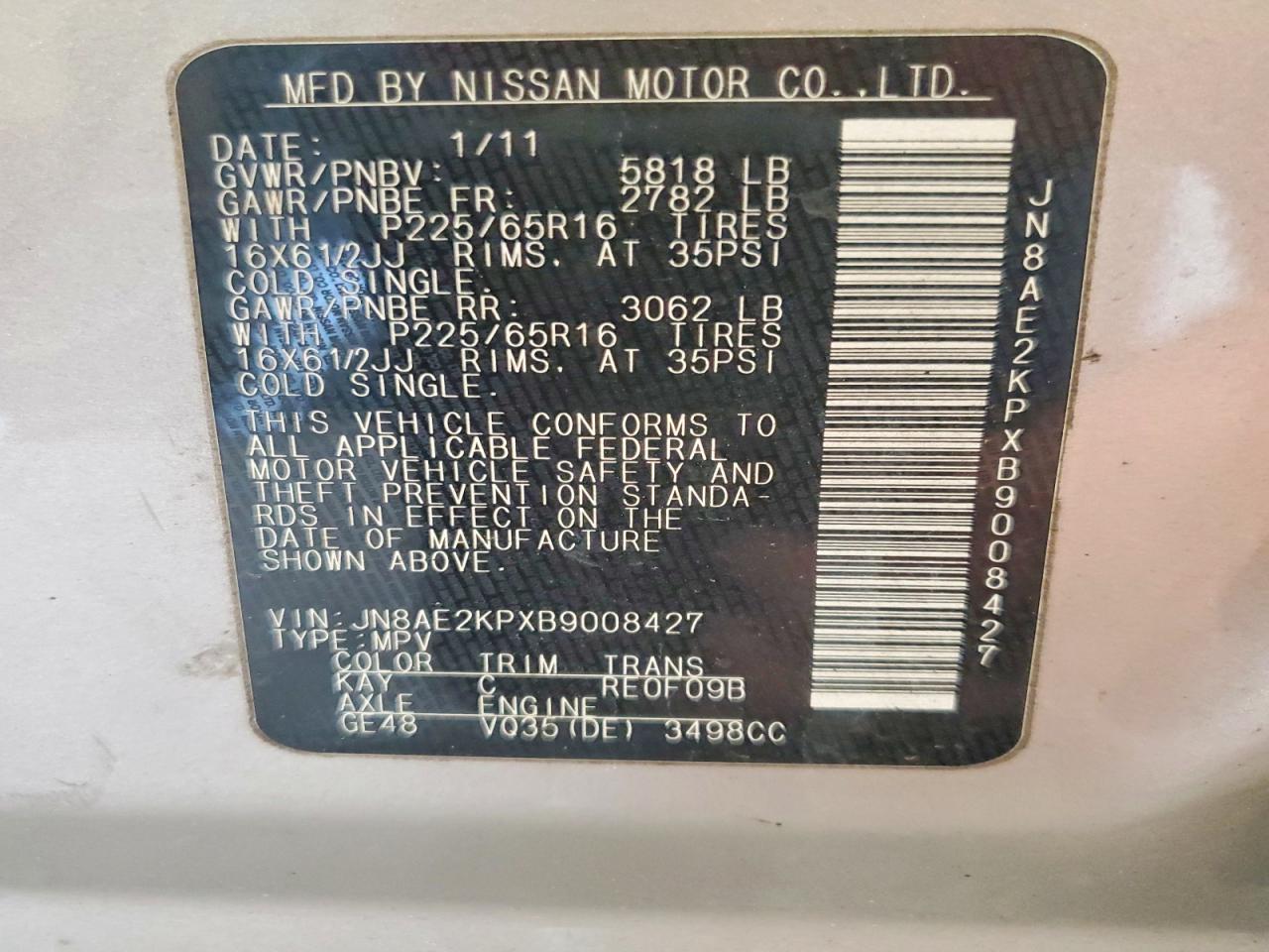 Nissan Quest 3.5 3.5 S