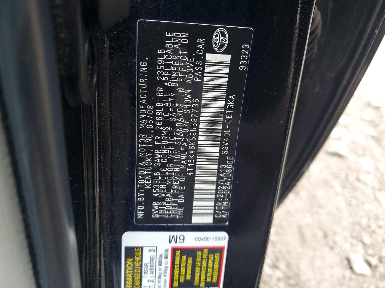 Toyota Camry Xle V6