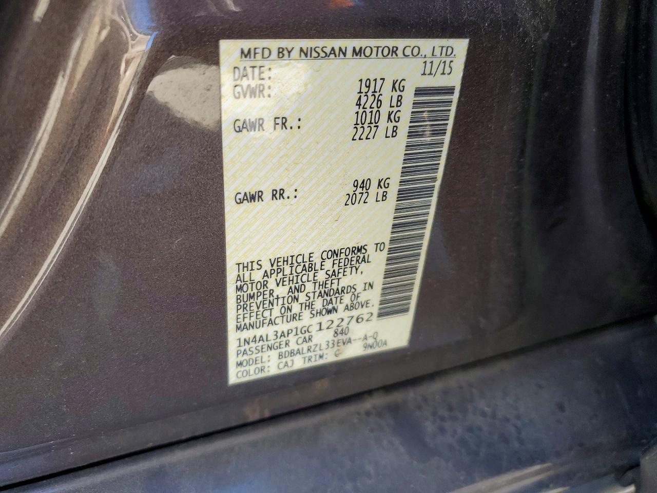 Nissan Altima 2.5 Sl