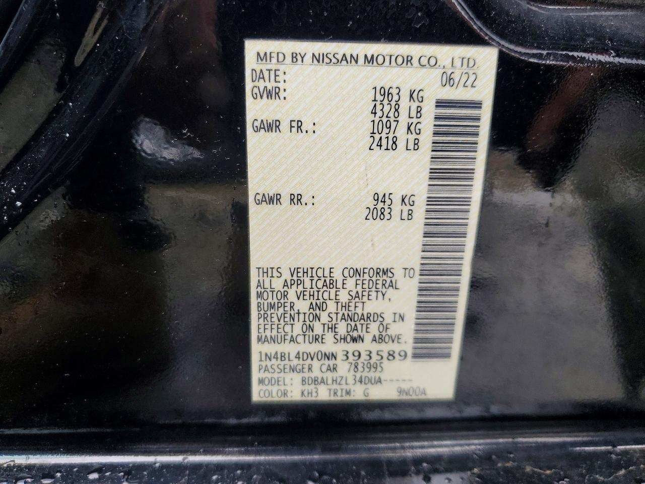 Nissan Altima Sv