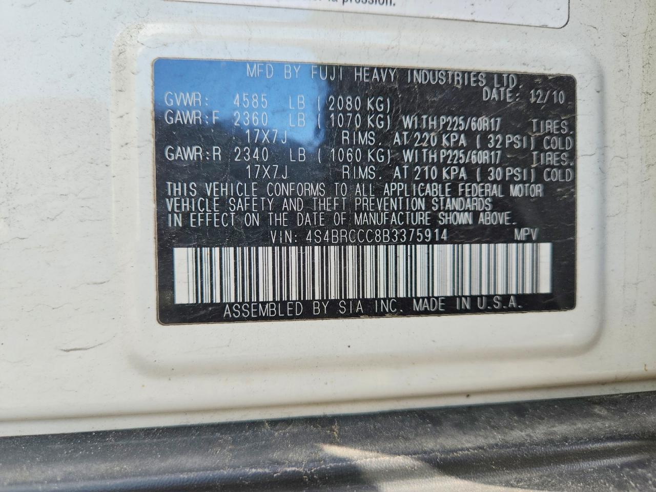 Subaru Outback 2.5i Premium