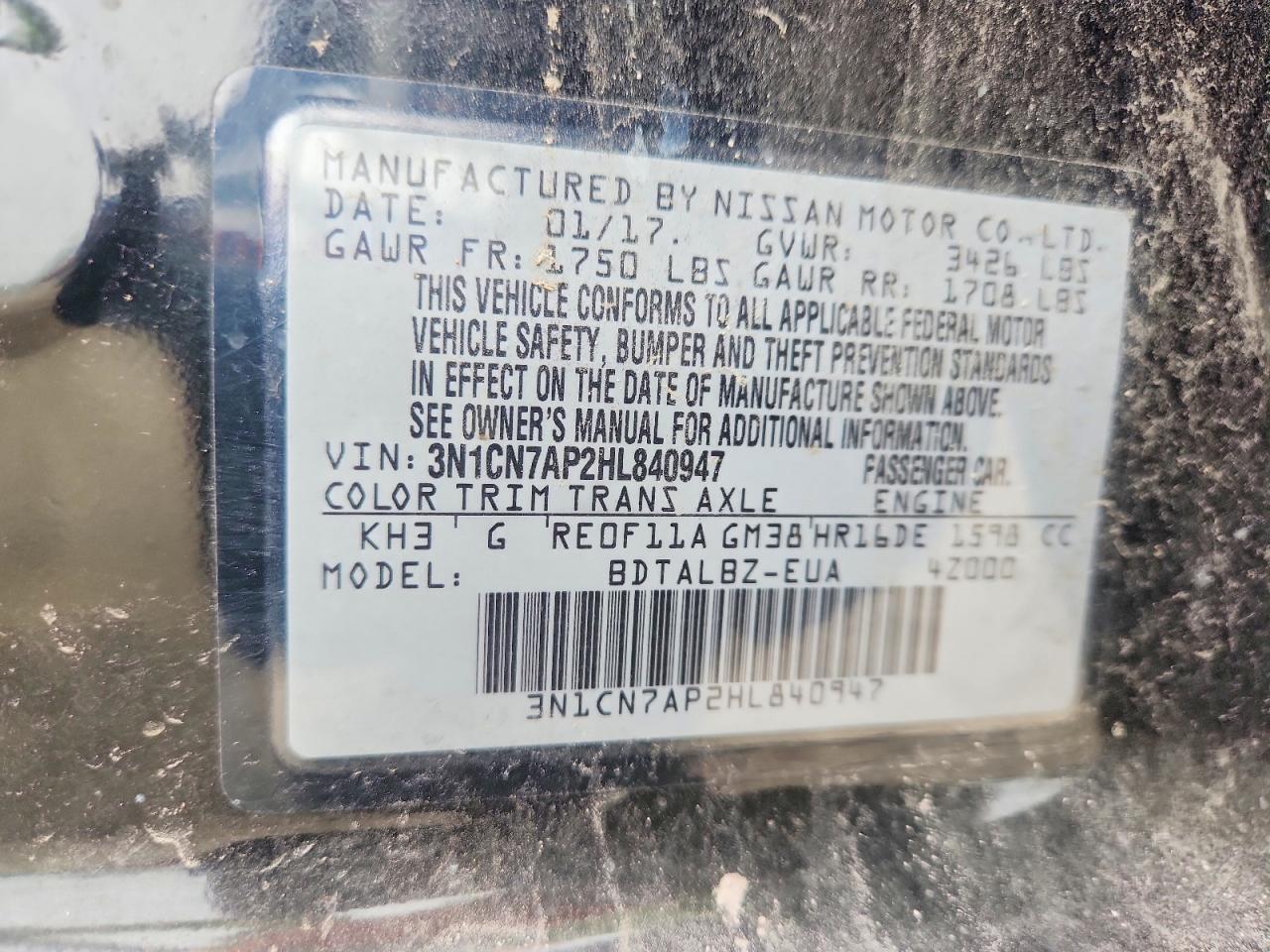 Nissan Versa 1.6 Sv