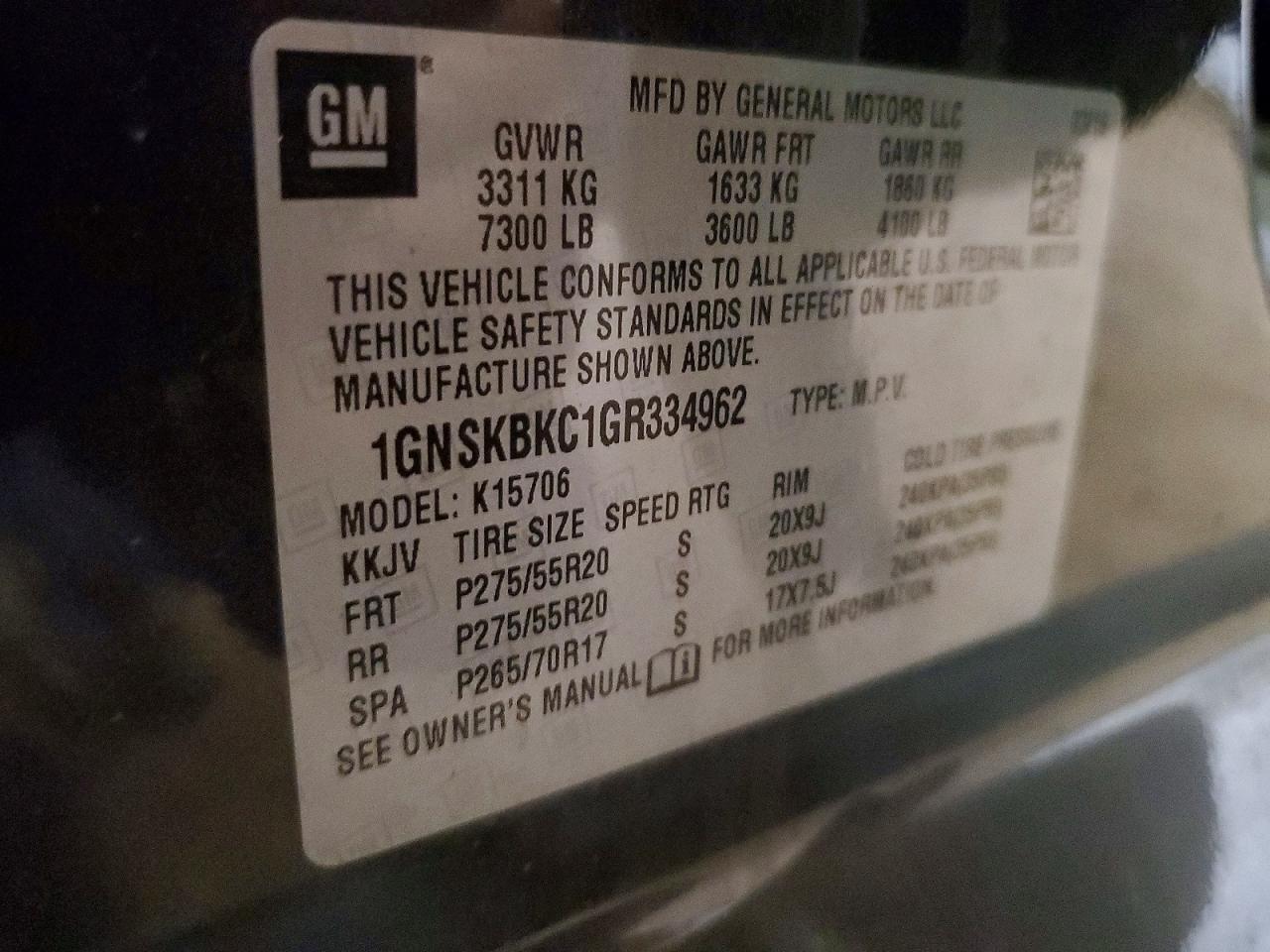 Chevrolet Tahoe K1500 Lt
