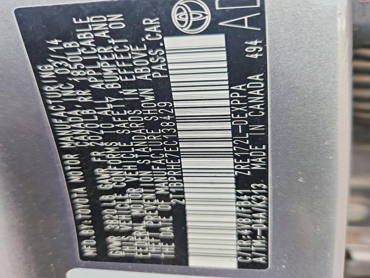 Toyota Corolla Le Eco Plus
