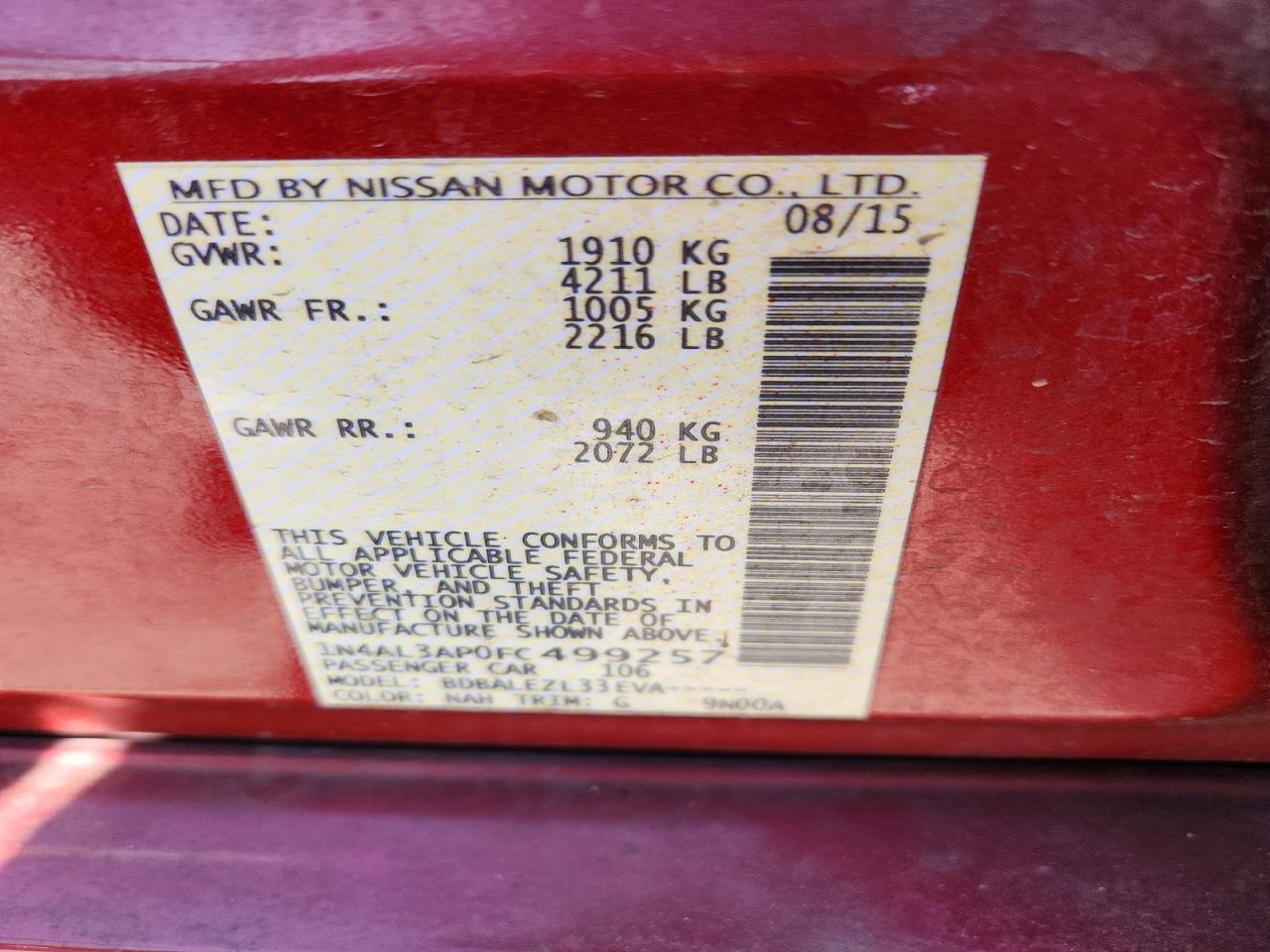 Nissan Altima 2.5 S