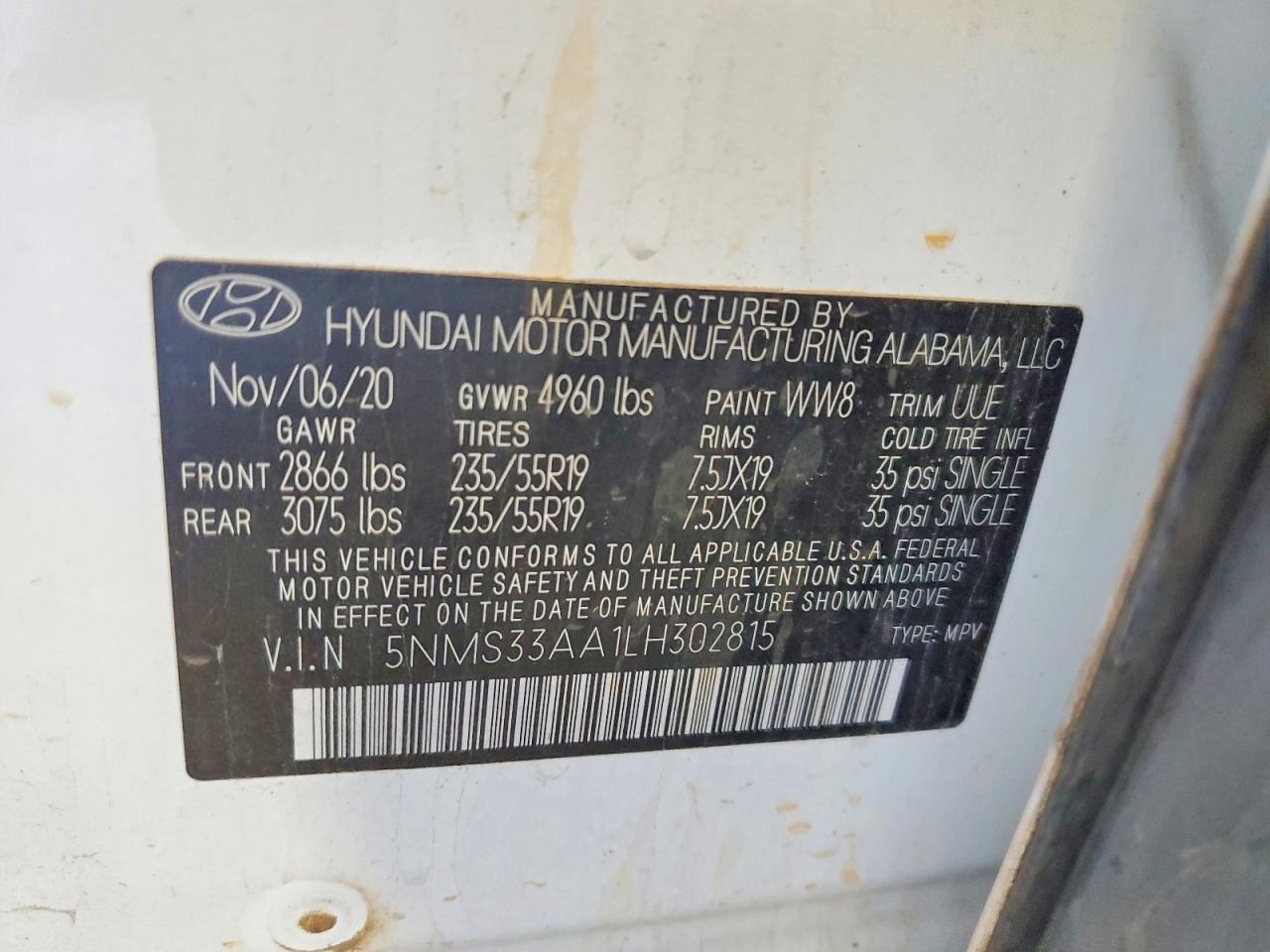 Hyundai SANTA FE Sel 2.0t