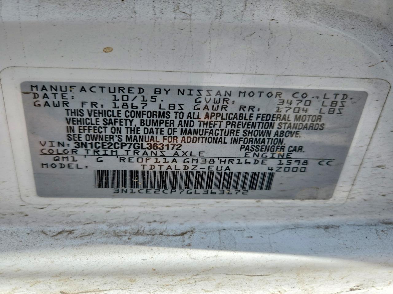 Nissan Versa Sv