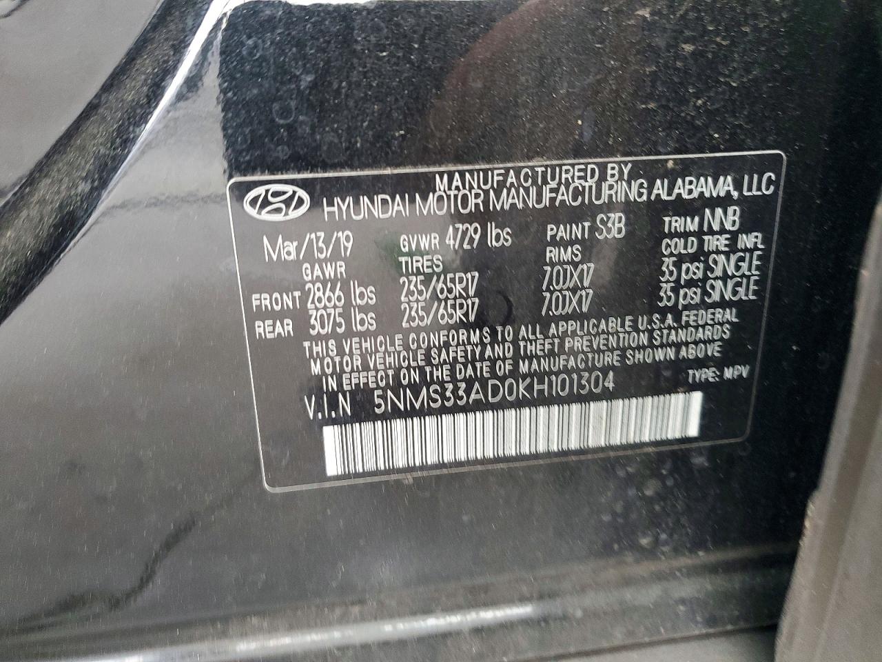 Hyundai SANTA FE Sel 2.4l