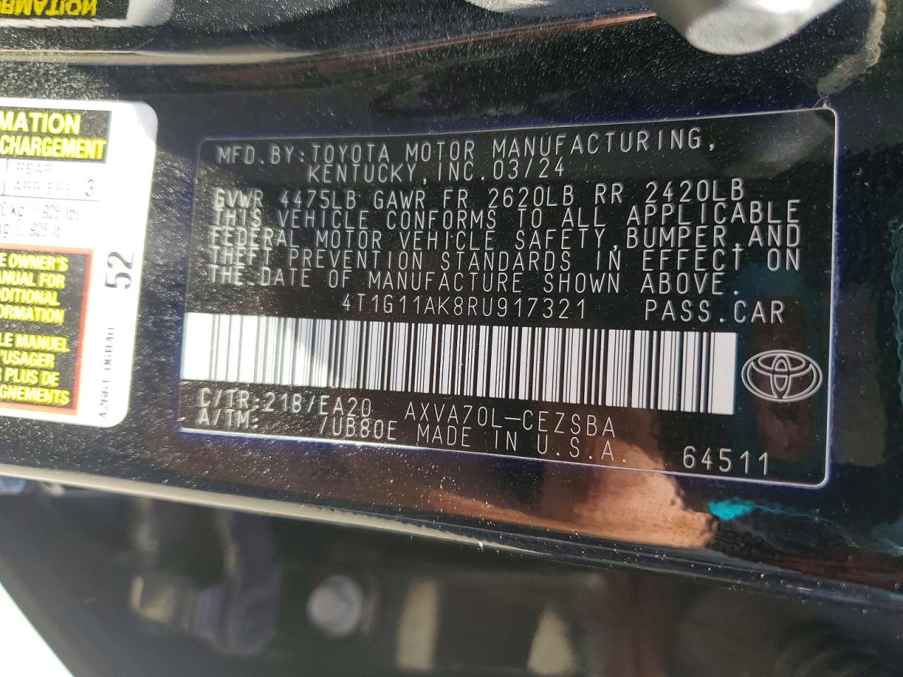 Toyota Camry Se