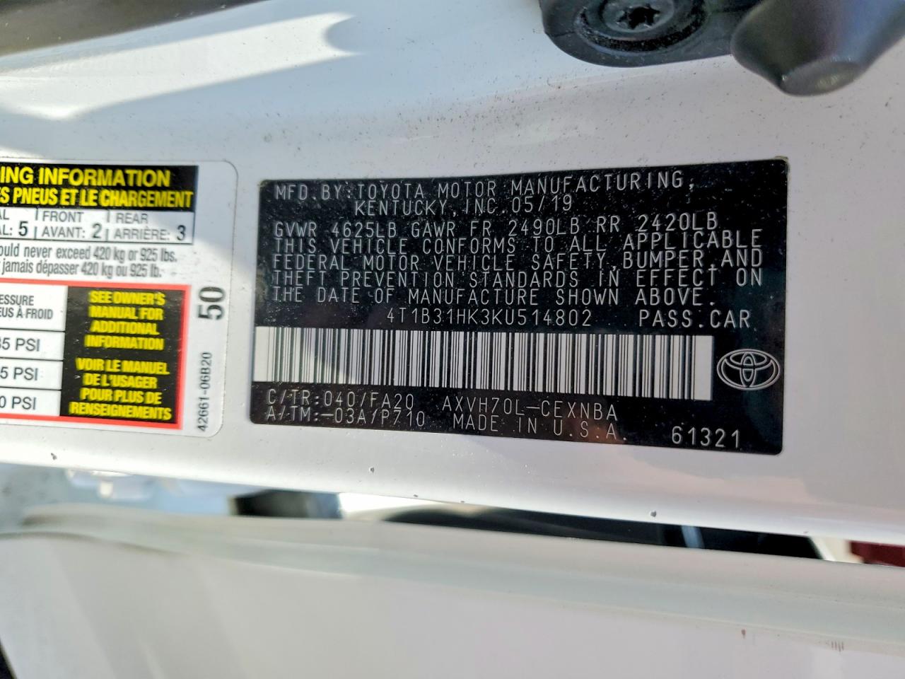 Toyota Camry Le