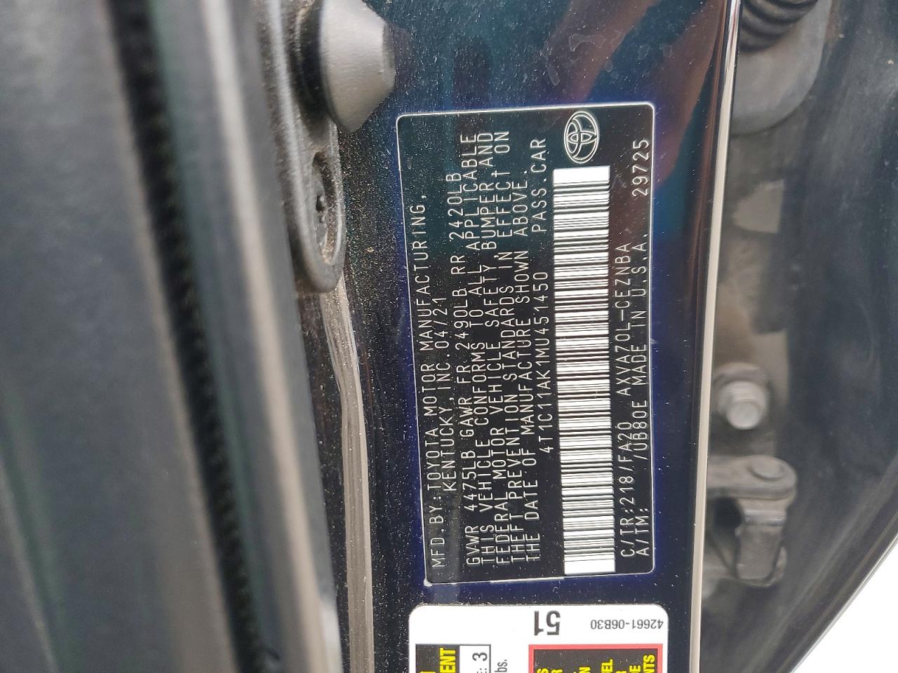 Toyota Camry Le