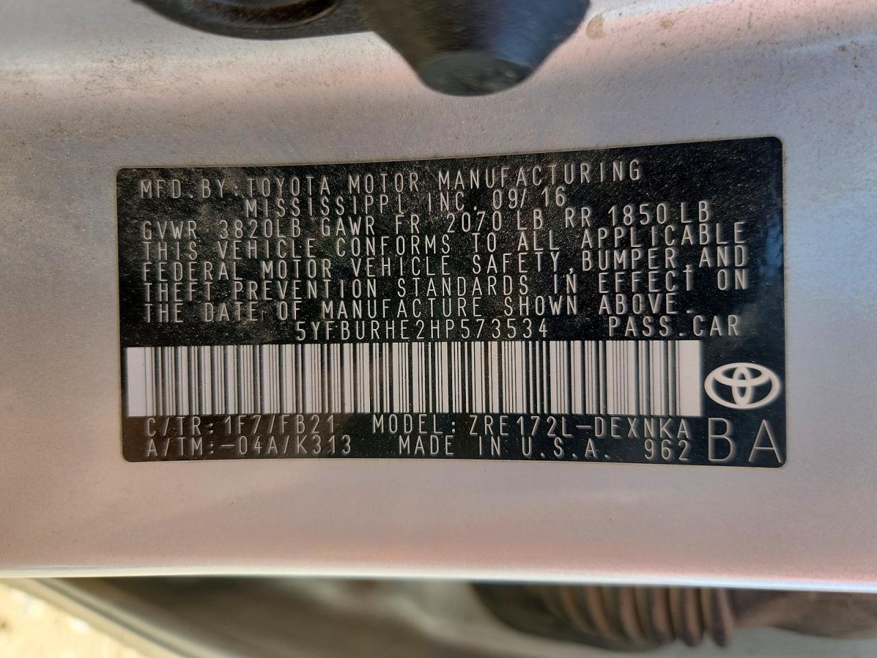 Toyota Corolla Le