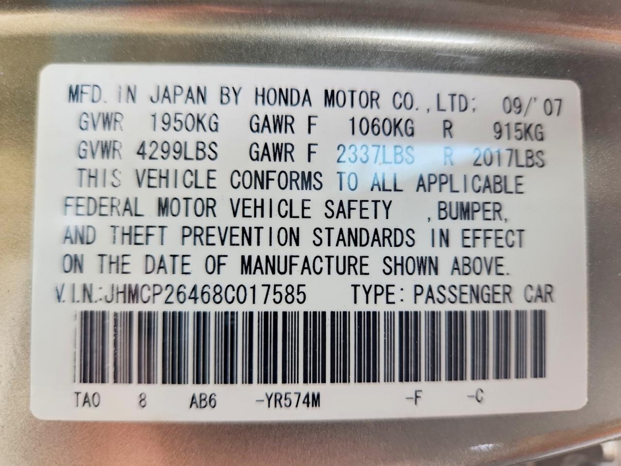 Honda Accord Lxp