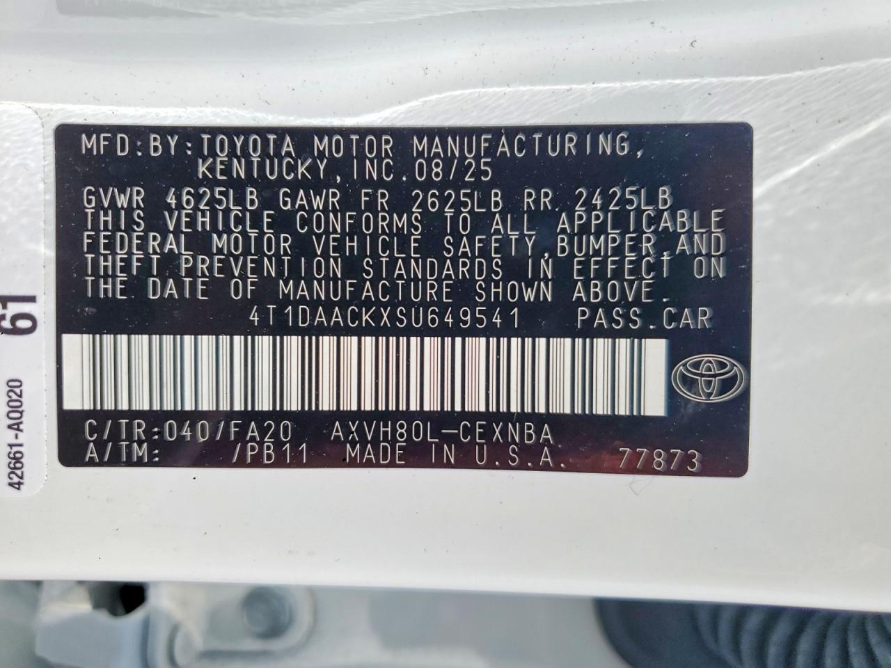 Toyota Camry Le