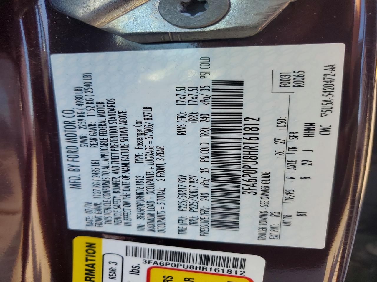 Ford Fusion Se Phev